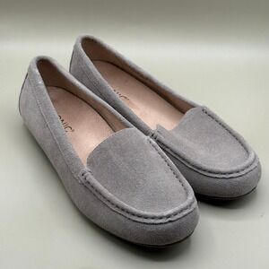 Vionic Debbie Gray Suede Loafer Flats Women's Size 10 Wide